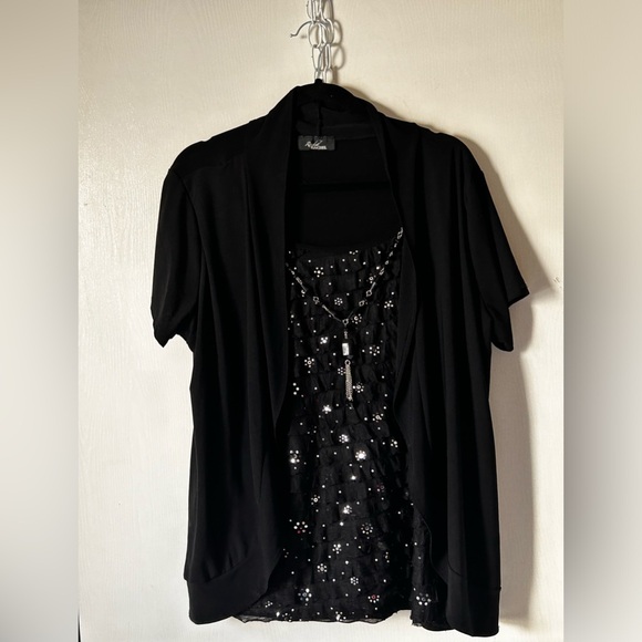 Rachel Rachel Roy women’s formal dress top in a size 1X bedazzled & jewels - Picture 3 of 5